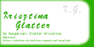 krisztina glatter business card